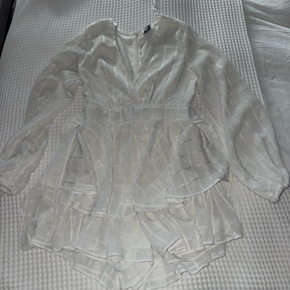 Princess Polly White Textured Romper